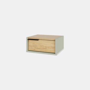 Mesinha de cabeceira de parede em madeira > - 40 x 30 x 19 cm - Verde