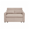 Sofá-cama de 2 lugares 3 em 1 - Design minimalista e elegante, mecanismo deslizante, porta USB, perfeito para sestas - Bege