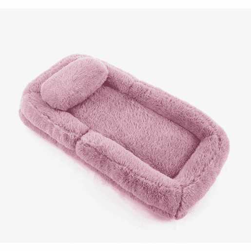 Sofá-cama tipo humano com 5 posições - ajustável, para jogos, meditação e relaxamento, tecido felpudo - Rosa