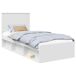 Estructura de cama individual para adultos Estructura de cama individual para adultos Blanco
