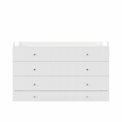 Cama rebatível 140x200 cm - Gavetas inferiores, USB e tomada, LED, Plataforma convertível, Sem colchão, Branco