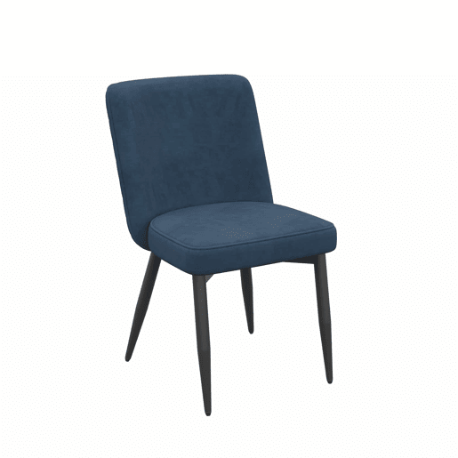 Cadeiras de sala de jantar 4 unidades - confortáveis e respiráveis, estilo moderno, veludo - azul escuro