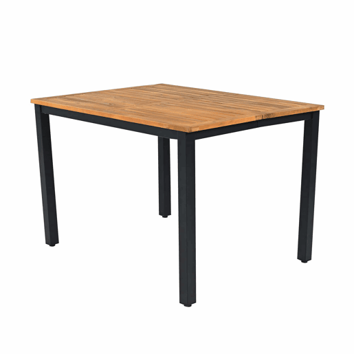 Conjunto de sala de jantar exterior para 6-7 pessoas - Mesa de jardim com cadeiras e carrinho removível, almofada removível e lavável - Preto+Cinza, Natural