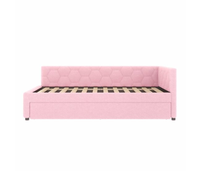 Daybett, 140*200cm tagesbett, schlafsofa, bett mit lattenrost (ohne matratze), mit nachttischlampe, mit multifunktionalem ausziehbett, usb-anschluss,