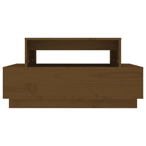 Mesa de Centro, Mesa baixa, 80x55x40,5 cm madeira pinho maciça castanho-mel