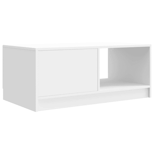Mesa de Centro, Mesa baixa, Branco Brilhante 90 x 50 x 37 cm