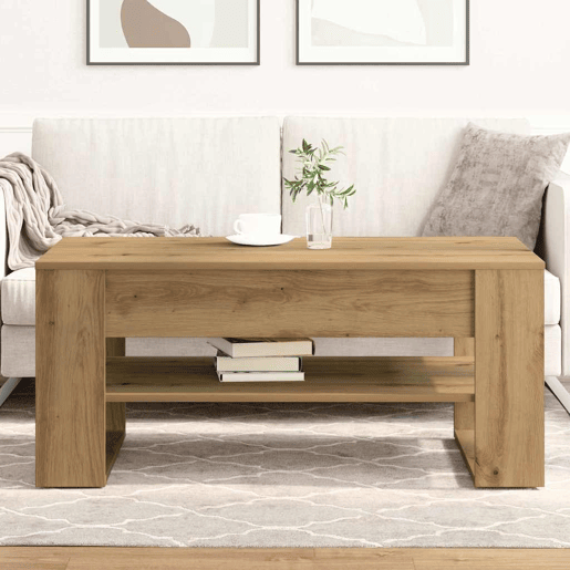Mesa de Centro, Mesa baixa, Carvalho Artesanal 102 x 55 x 45 cm