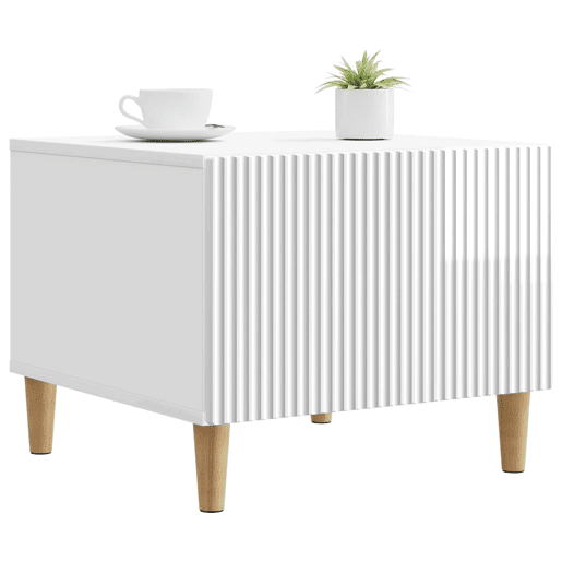 Mesa de Centro, Mesa baixa, com gaveta Branco Brilhante 49 x 50 x 40 cm