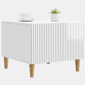Mesa de Centro, Mesa baixa, com gaveta Branco Brilhante 49 x 50 x 40 cm