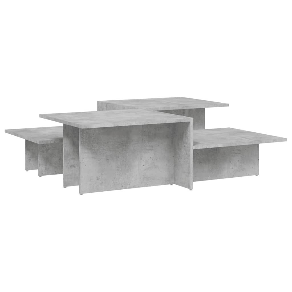 2 uds Mesas de Centro - Mesas de Café 111x50 Gris Claro