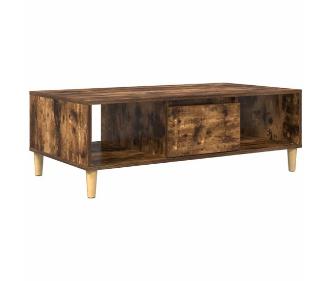 Mesa de café - mesa de centro - mesa baja roble ahumado 102 x 55 x 35 cm