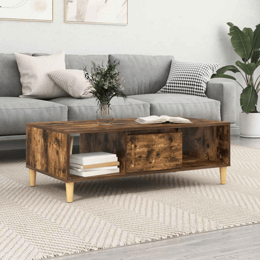 Mesa de Centro, Mesa baixa, Carvalho Defumado 102 x 55 x 35 cm