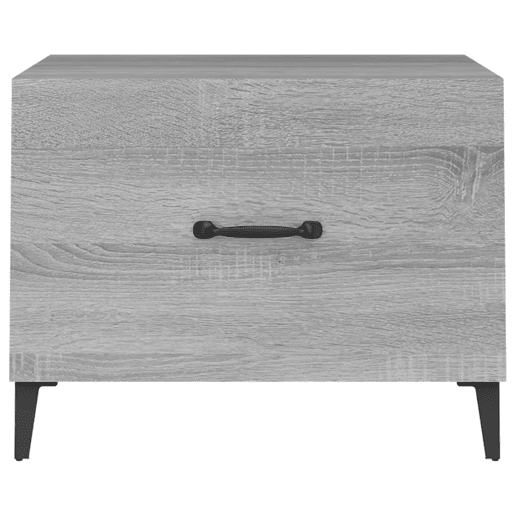 Mesa de Centro, Mesa baixa, c pernas de metal 50x50x40 cm sonoma cinzento