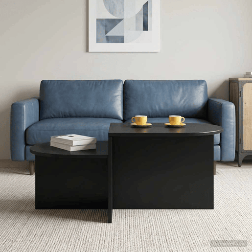 Mesa de Centro, Mesa baixa, Carvalho Preto 100 x 50 x 40 cm