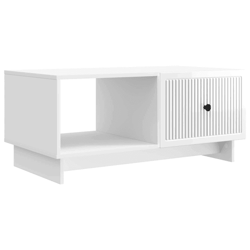 Mesa de Centro, Mesa baixa, Branco Brilhante 90 x 50 x 40 cm