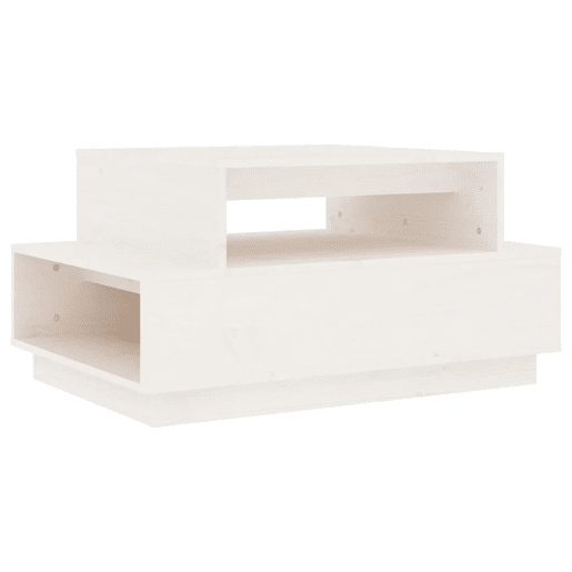 Mesa de Centro, Mesa baixa, 80x55x40,5 cm madeira de pinho maciça branco