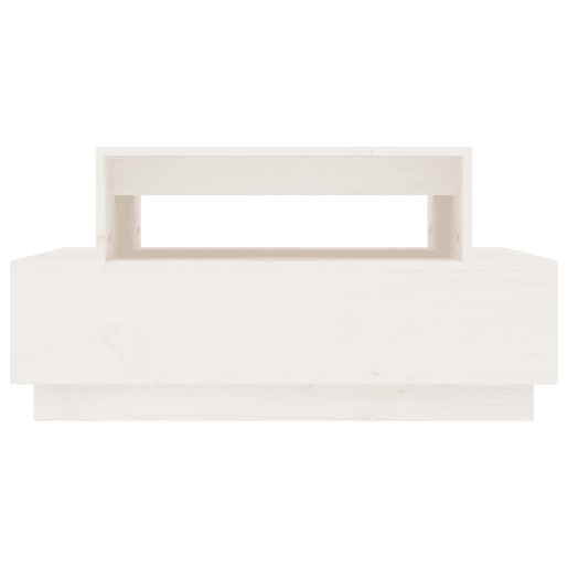 Mesa de Centro, Mesa baixa, 80x55x40,5 cm madeira de pinho maciça branco