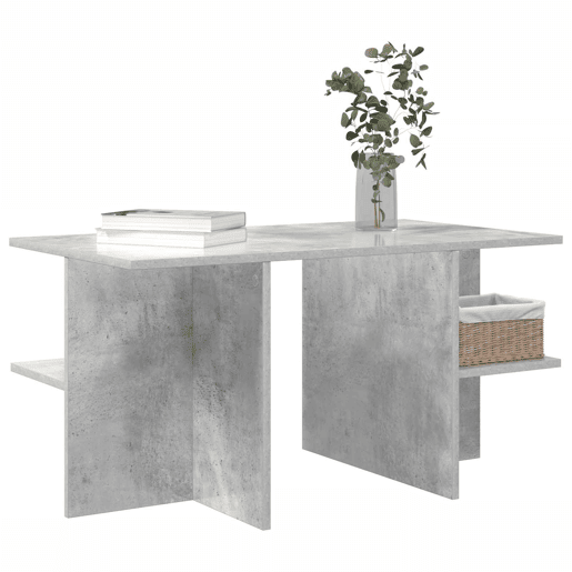 Mesa de Centro, Mesa baixa, Cinzento Cimento 87 x 50 x 45 cm