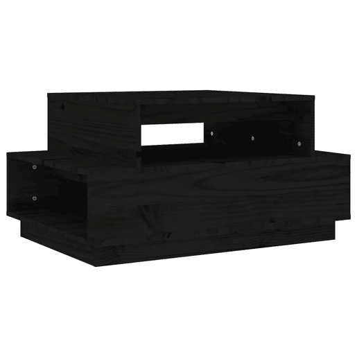Mesa de Centro, Mesa baixa, 80x55x40,5 cm madeira de pinho maciça preto