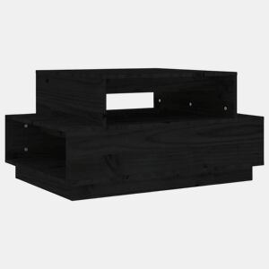 Mesa de Centro, Mesa baixa, 80x55x40,5 cm madeira de pinho maciça preto