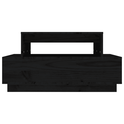 Mesa de Centro, Mesa baixa, 80x55x40,5 cm madeira de pinho maciça preto