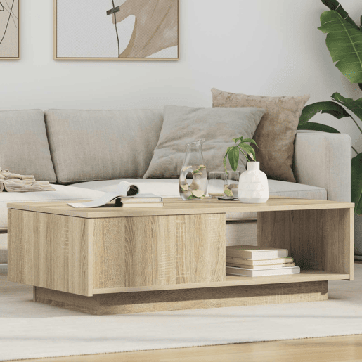 Mesa de Centro, Mesa baixa, com gaveta Carvalho Sonoma 95 x 55 x 31 cm