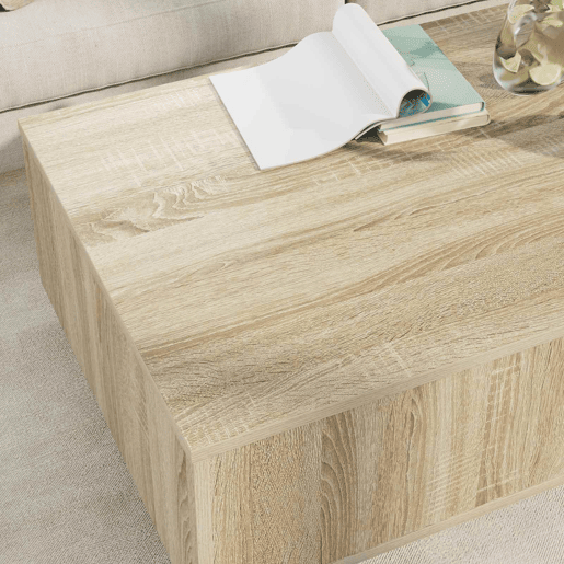 Mesa de Centro, Mesa baixa, com gaveta Carvalho Sonoma 95 x 55 x 31 cm