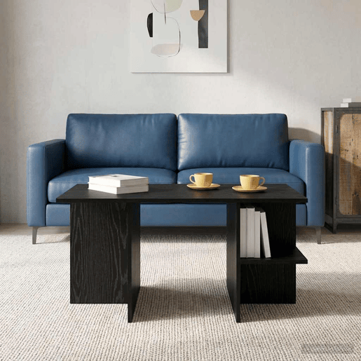 Mesa de Centro, Mesa baixa, Carvalho Preto 87 x 50 x 45 cm