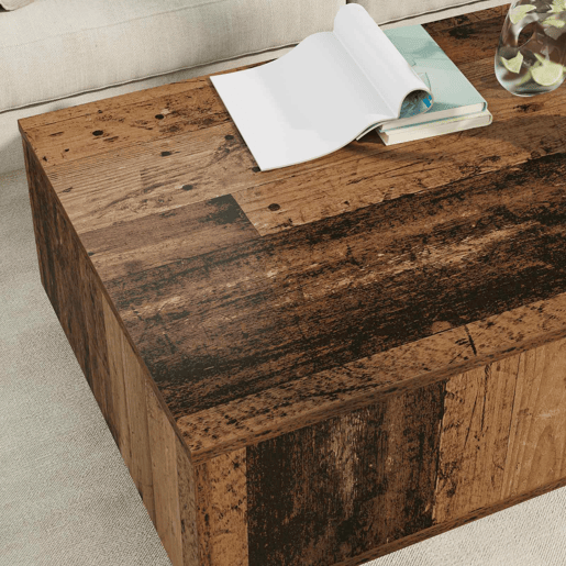 Mesa de Centro, Mesa baixa, com gaveta Madeira antiga 95 x 55 x 31 cm