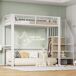 Cama alta para niños 95x255 Cama alta para niños 95x255 Blanco