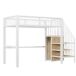 Cama alta para niños 95x255 Cama alta para niños 95x255 Blanco