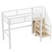 Cama alta para niños 95x255 Cama alta para niños 95x255 Blanco