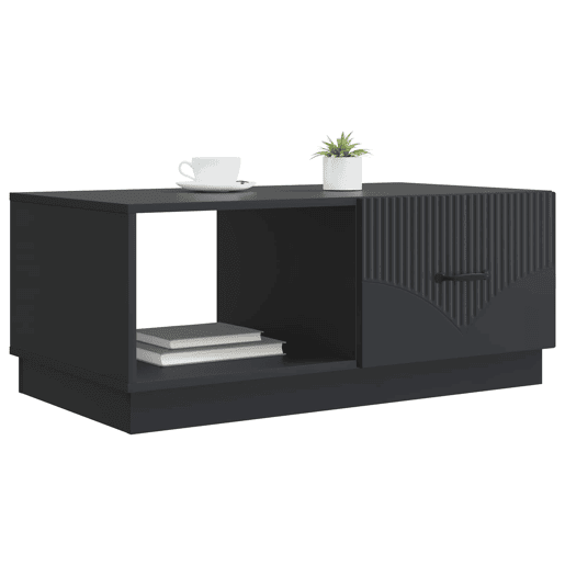 Mesa de Centro, Mesa baixa, Preto 90 x 50 x 37 cm Derivados de Madeira