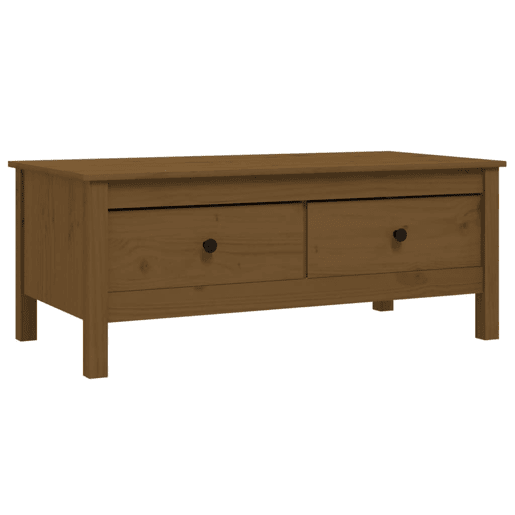 Mesa de Centro, Mesa baixa, 100x50x40 cm pinho maciço castanho mel