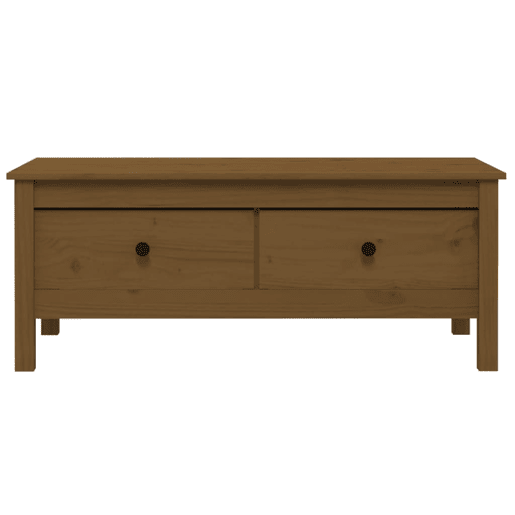 Mesa de Centro, Mesa baixa, 100x50x40 cm pinho maciço castanho mel