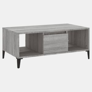 Mesa de Centro, Mesa baixa, 90x50x36,5 cm derivados madeira cinzento sonoma