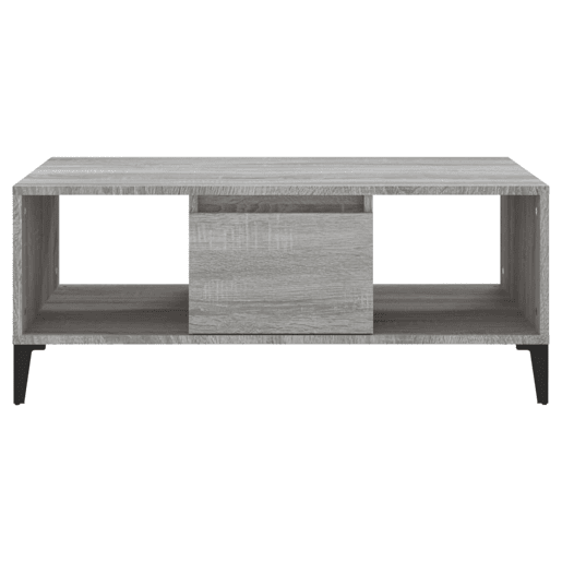 Mesa de Centro, Mesa baixa, 90x50x36,5 cm derivados madeira cinzento sonoma
