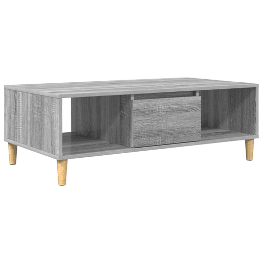 Mesa de Centro, Mesa baixa, Cinza Sonoma 102 x 55 x 35 cm Madeira processada