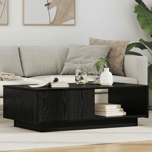 Mesa de Centro, Mesa baixa, com gaveta Carvalho Preto 95 x 55 x 31 cm