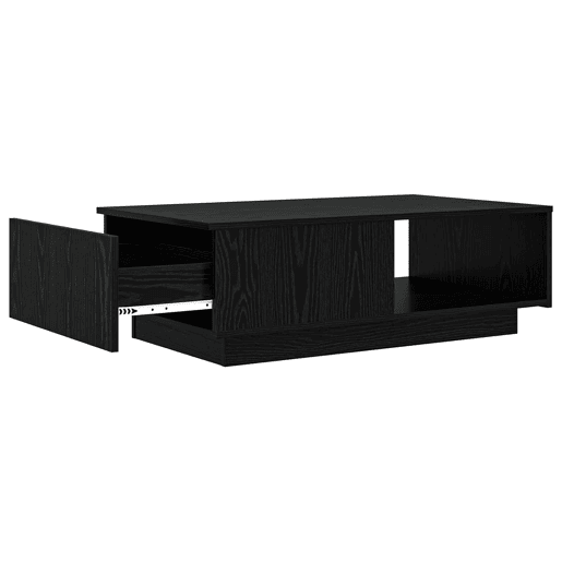 Mesa de Centro, Mesa baixa, com gaveta Carvalho Preto 95 x 55 x 31 cm