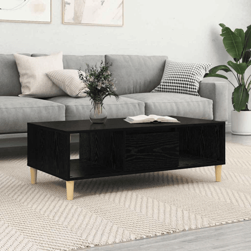 Mesa de Centro, Mesa baixa, Carvalho Preto 102 x 55 x 35 cm