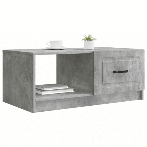 Mesa de Centro, Mesa baixa, Cinzento Cimento 90 x 50 x 37 cm
