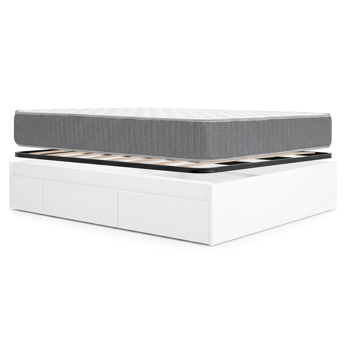 Pack Cama Alice, Colchón viscoelástico de Muelles Aurea, Somier
