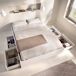 Pack Cama Alice, Colchón viscoelástico de Muelles Aurea, Somier Pack Cama Alice, Colchón viscoelástico de Muelles Aurea, Somier Blanco