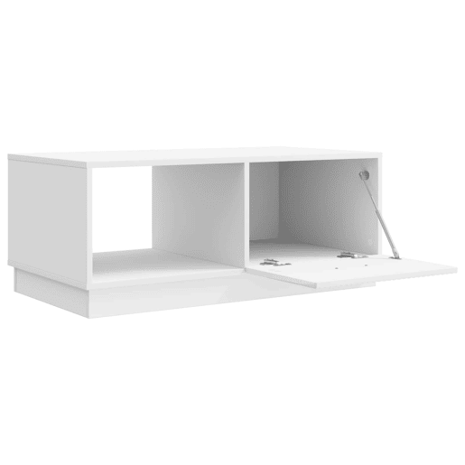 Mesa de Centro, Mesa baixa, Branco Brilhante 90 x 50 x 37 cm