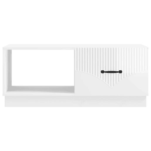 Mesa de Centro, Mesa baixa, Branco Brilhante 90 x 50 x 37 cm