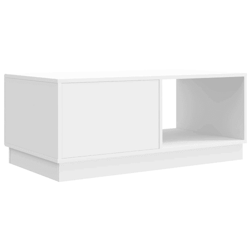 Mesa de Centro, Mesa baixa, Branco Brilhante 90 x 50 x 37 cm