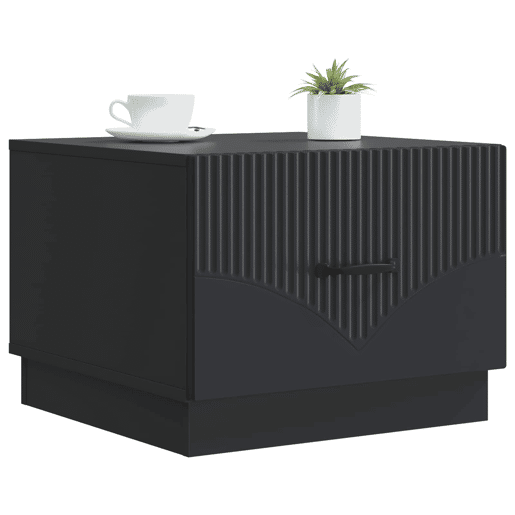 Mesa de Centro, Mesa baixa, Preto 49 x 50 x 37 cm Derivados de Madeira