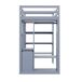 Cama alta para niños 95x205 Cama alta para niños 95x205 Gris