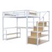 Cama alta para niños 145x255 Cama alta para niños 145x255 Blanco